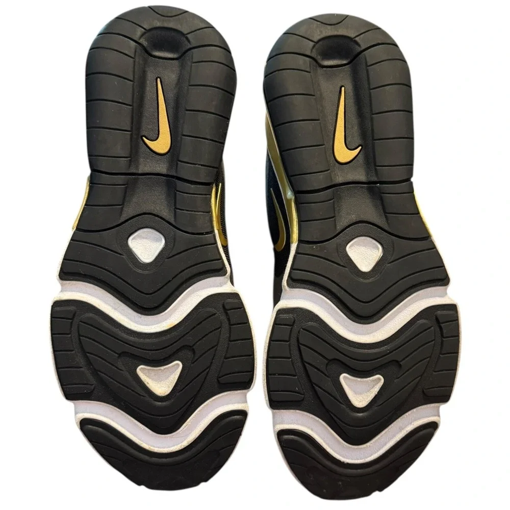Nike Air Max 200 Black Metallic Gold‎ Shoes Size 7Y Athletic Sneakers